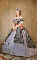 Porträt von Charlotte von Sachsen-Coburg-Gotha (1840-1927), Prinzessin von Belgien und Kaiserin von Mexiko