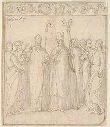 Augustinus, Ambrosius und andere Heilige