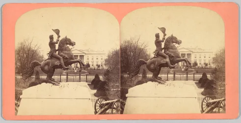 Die kolossale bronzene Reiterstatue von General Andrew Jackson