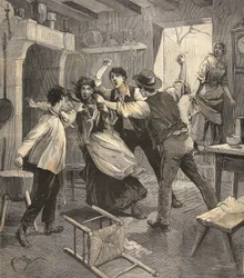 Eine von ihren Kindern getötete Mutter, aus „Le Petit Parisien“, 9. August 1891