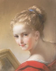 Studie eines Mädchens in Rot, 1717