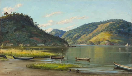 Enseada mit Booten, SP, 1907