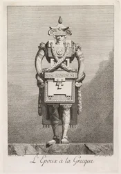 Maskerade à la Grecque: Der griechische Ehemann, Platte 7, 1771