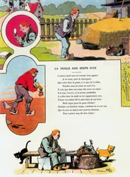 Die Henne mit den goldenen Eiern, Illustration aus 