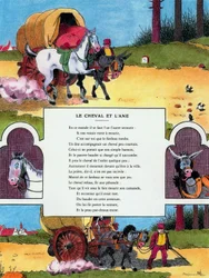 Das Pferd und der Esel, Illustration aus 