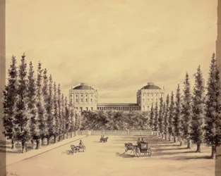 Kapitol der Vereinigten Staaten von der Pennsylvania Avenue, ca. 1814
