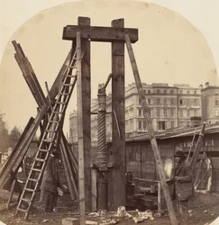 Bau der Internationalen Ausstellung 1862 in South Kensington