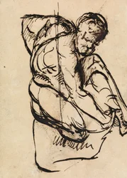 Figurenstudie eines nackten Mannes