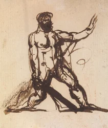 Studie eines nackten Mannes