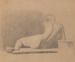Studie einer liegenden, nackten Figur