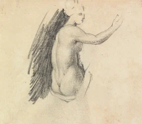 Studie der Rückseite einer nackten Figur