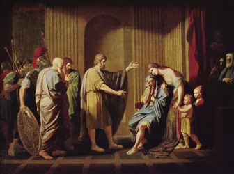 Cleombrotus wird von Leonidas II., König von Sparta, ins Exil geschickt