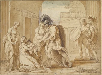 Hektor nimmt Abschied von Andromache: die Angst von Astyanax