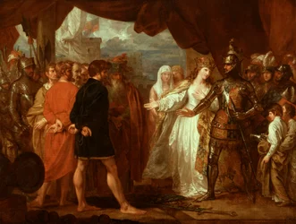 Königin Philippa bittet um das Leben der Bürger von Calais