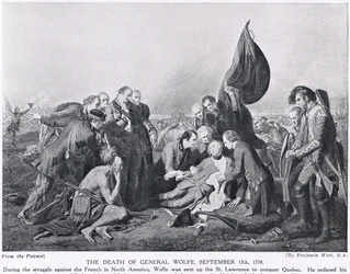 Der Tod von General Wolfe, 13. September 1759, Illustration aus 