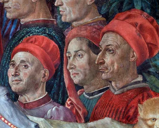 Die Reise der Heiligen Drei Könige (Detail der Gesichter im Zug der Heiligen Drei Könige)