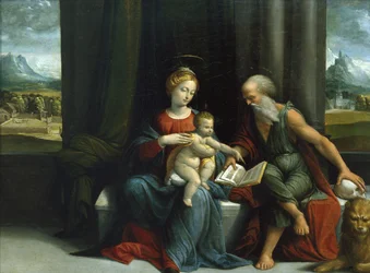 Madonna mit Kind und St. Hieronymus