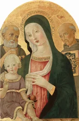 Madonna mit Kind und den Heiligen Hieronymus und Bernardino von Siena, ca. 1480-1485