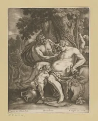 Bacchus umgeben von Satyrn