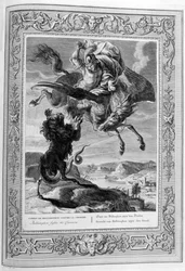 Bellerophon kämpft gegen die Chimäre, 1733