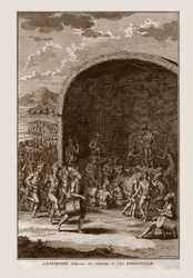 Religiöse Zeremonie der Bewohner der Insel Hispaniola, ca. 1721