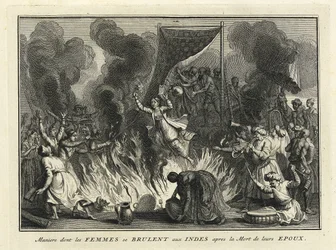 Witwenverbrennung in Indien, 1728