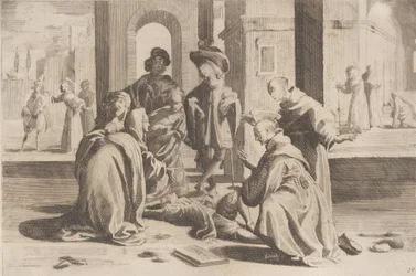 Episode 25: In Rom heilt der heilige Bernardino einen kranken jungen Mann, Episode 26: Heiliger Bern... (1610-39)