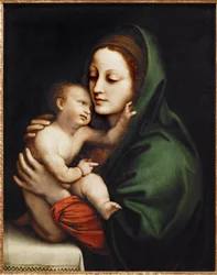 Heilige Maria und Kind, Fragment einer Darstellung im Tempel