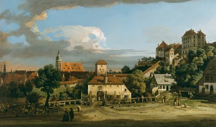 Pirna: Das Obertor von Süden, Mitte der 1750er Jahre