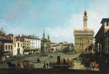 Die Piazza della Signoria in Florenz