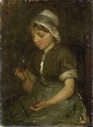 Mädchen mit Kirschen