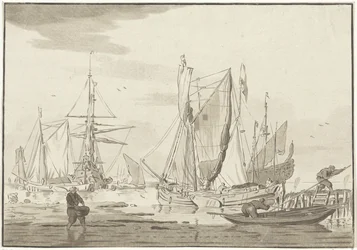 Entladen vor Anker liegender Schiffe