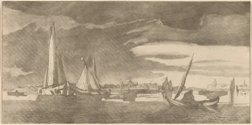 Fluss mit Stadt, 1775