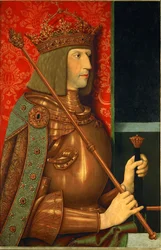 Kaiser Maximilian I. in Rüstung und Königskrone