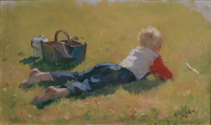 Kleines Kind im Gras