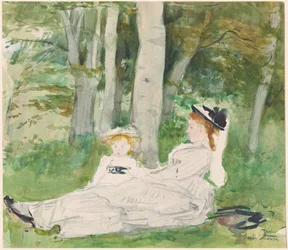 Am Waldrand (Edma und Jeanne), um 1872