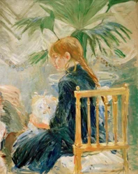 Kleines Mädchen mit Hund (zweites Fragment)