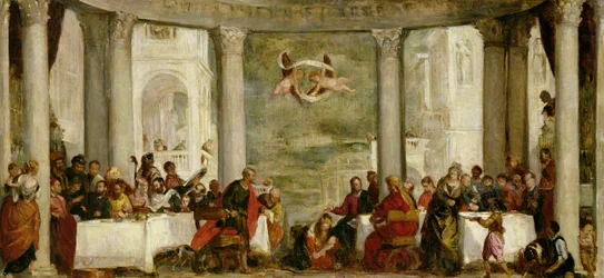 Das Mahl im Haus des Simon des Pharisäers, nach einem Gemälde von Veronese, 1860