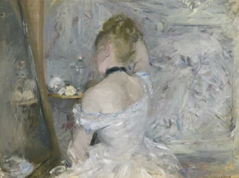 Frau bei ihrer Toilette