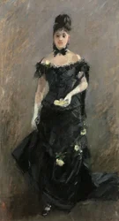 Frau in Schwarz oder Vor dem Theater, 1875