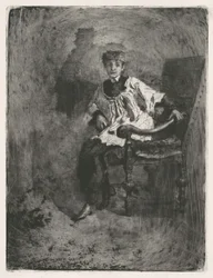 Sitzender Akolyth, ca. 1872