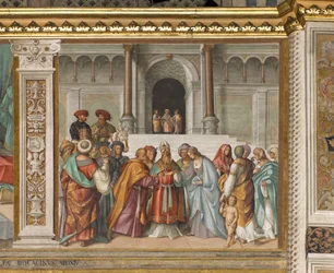 Zentrales Schiff, zweiter nördlicher Spann, Heirat der Jungfrau, Boccaccio Boccaccino 1514-15