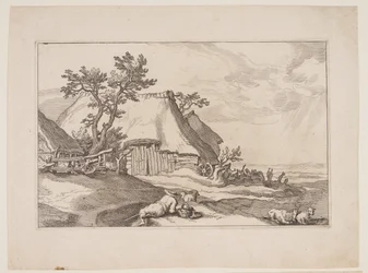Tafel 3, aus Landschaften mit Bauernhäusern