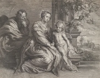 Die Heilige Familie mit einem Papagei, ca. 1625-59