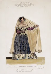 Laure Cinti-Damoreau, französische Sopranistin, als die Gräfin in Gioacchino Rossinis Oper Comte Ory