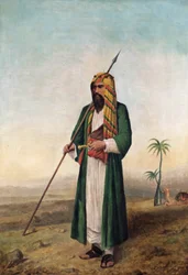 Sir Richard Burton in arabischer Kleidung, ca. 1853