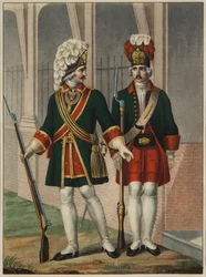 Grenadiere des Preobrazhensky-Regiments in 1732-1738, frühe 1840er