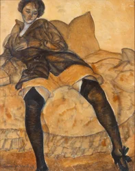 Sitzende Frau, um 1918