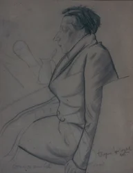 Porträt des Dichters Velimir Khlebnikov 1885-1922, 1915
