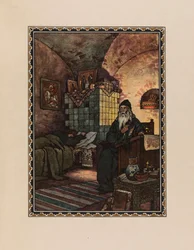 Pimen. Illustration zum Drama Boris Godunov von A. Puschkin, 1927